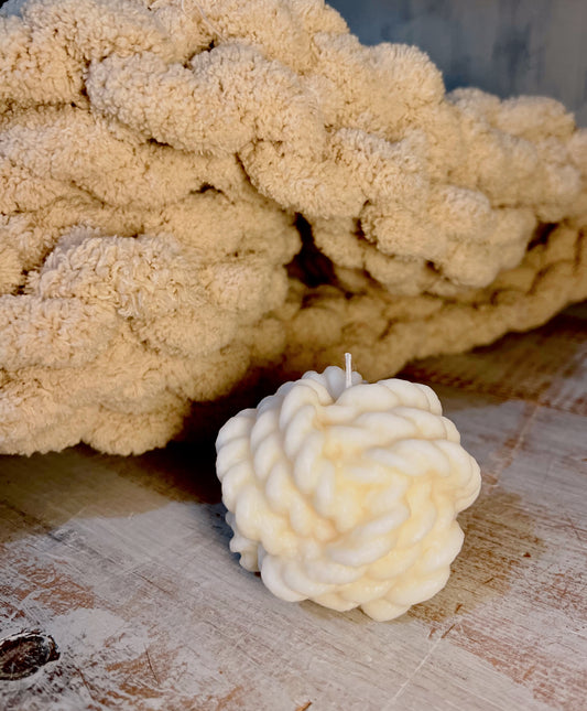 Yarn Ball Unscented Decor Candle