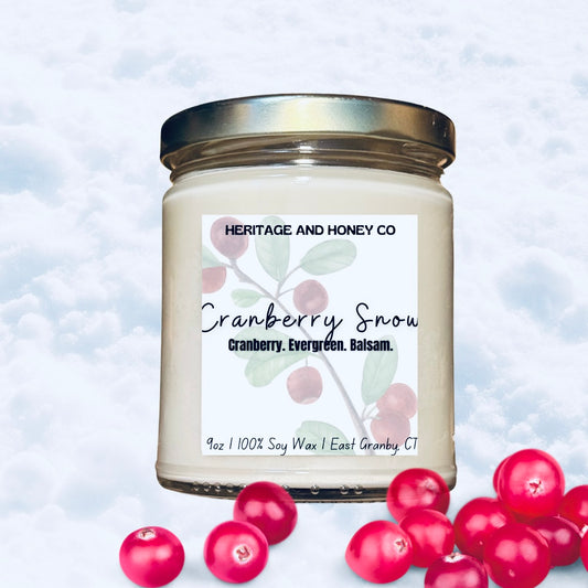 9oz Cranberry Snow Soy Candle